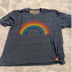 Gray Aviator Nation Rainbow T-Shirt
